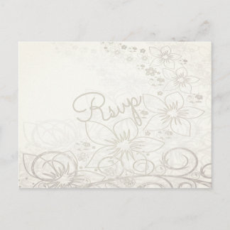Convite De Casamento RSVP Floral De Aquarela Elega