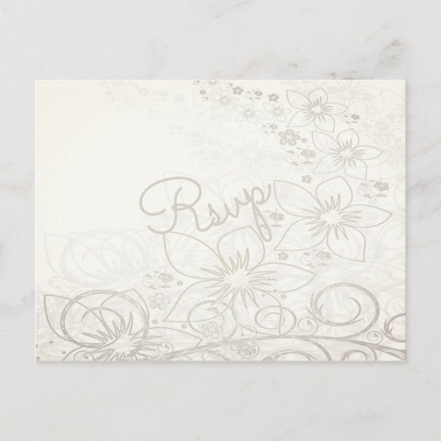 Convite De Casamento RSVP Floral De Aquarela Elega (Frente)