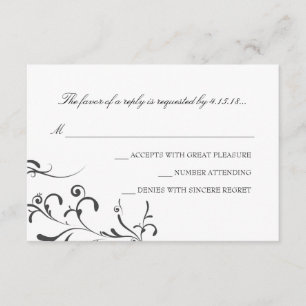 Convite de casamento - RSVP Floral Grace wb
