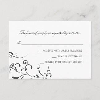 Convite de casamento - RSVP | Floral Grace |wb