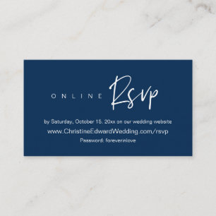 Convite de casamento RSVP online, Cartão casual