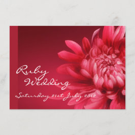 Convite de casamento Ruby para 40 anos