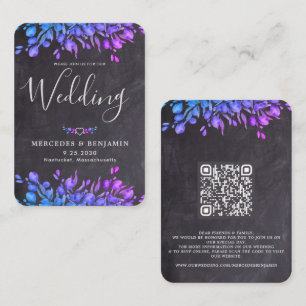 Convite de casamento Russo do Código de QR Eucalyp