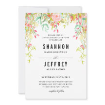 Convite de casamento RUSTIC FLORY WEDDING