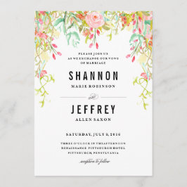 Convite de casamento RUSTIC FLORY WEDDING