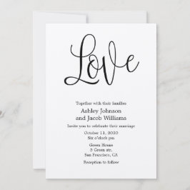 Convite de casamento rústico amor. Convites kraft