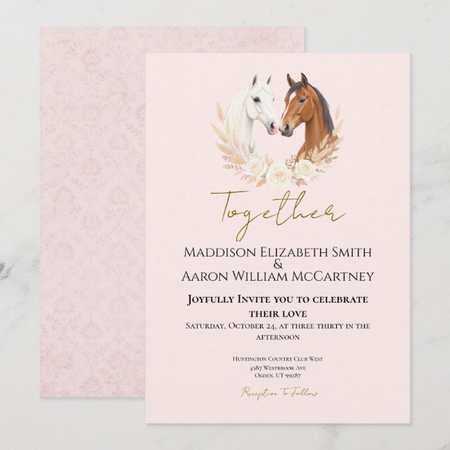 Convite de Casamento Rústico Boho Country (Frente/Verso)