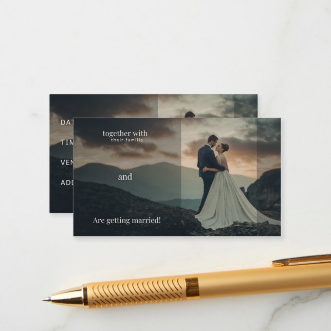 Convite de Casamento Rústico - Casando (Frente/Verso In Situ)