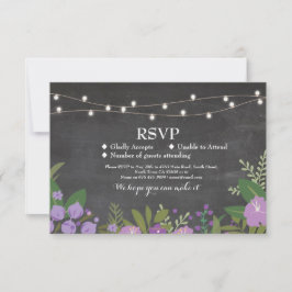 Convite de Casamento Rústico com Giz Cartões Flora