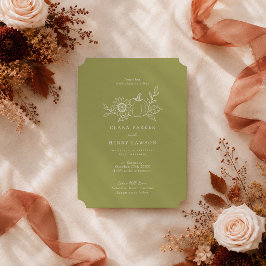 Convite de Casamento Rustico de Abóbora Girassol V