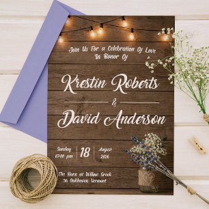 Convite de Casamento Rustico em Pote de Vidro com 