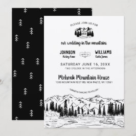 Convite de Casamento Rústico na Montanha