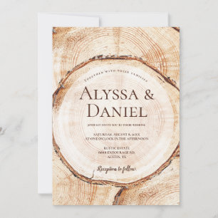 Convite de Casamento Rústico Personalizado de Made
