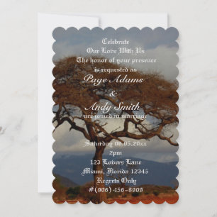 Convite de Casamento Safari Romântico África Safar