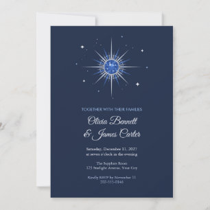 Convite de Casamento Safira e Estrela de Prata Exp