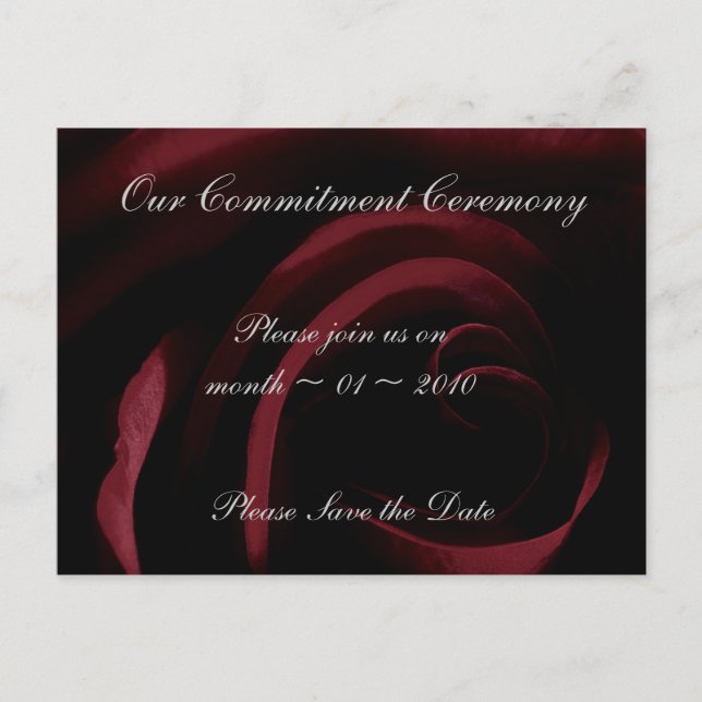 Convite de casamento Salvar o modelo de data (Frente)