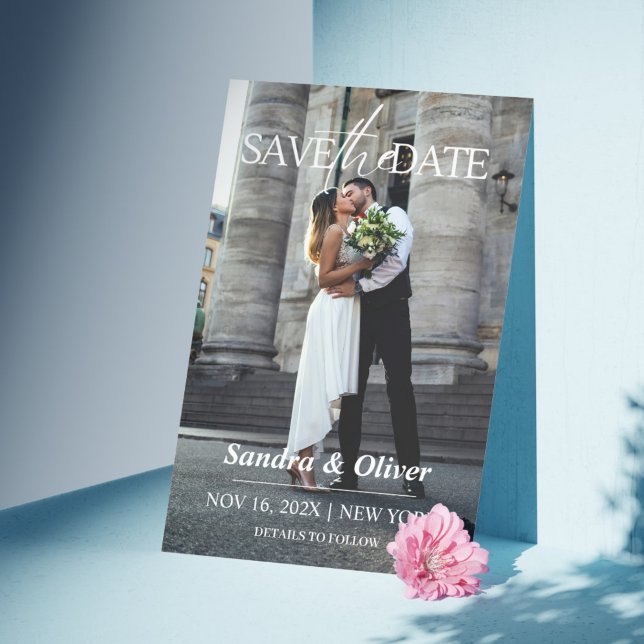 Convite de casamento - Salve a aparência da Cinza  (Wedding Invitation – Save the Date Grey Paper Look)