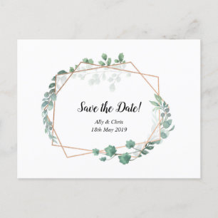 Convite de casamento salve a data cartão postal fl
