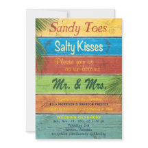 Convite de Casamento Sandy Toes Salty Kisses