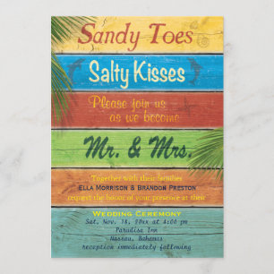 Convite De Casamento Sandy Toes Salty Kisses