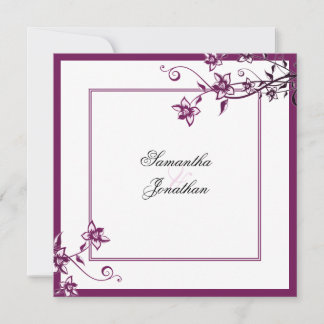 Convite De Casamento Sangria E Floral Elegante Bra