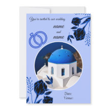 Convite de casamento Santorini