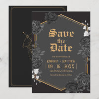 Convite de casamento Save The Date rosa damasco pr