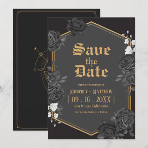 Convite de casamento Save The Date rosa damasco pr