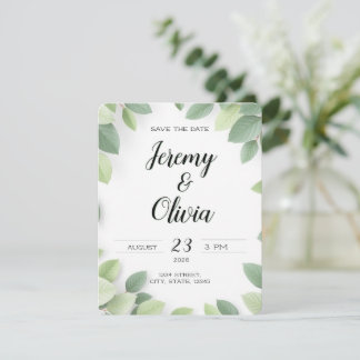 Convite de Casamento Save The Date Simples 