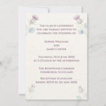 Convite de Casamento Scottish Highland Skies