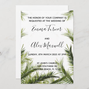 Convite De Casamento   Script de Palm Tropical Ver