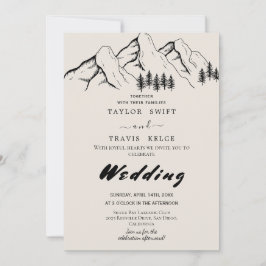 Convite de Casamento Selvagem Xadrez de Búfalo