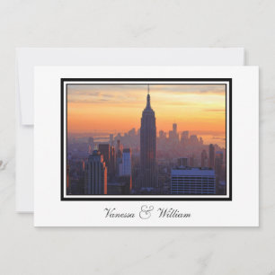 Convite de Casamento: Silhueta da Cidade de NY com