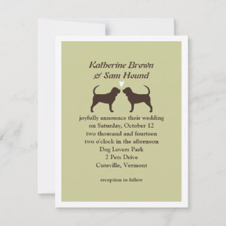 Convite de Casamento Silhuetas de Bloodhound
