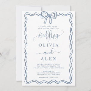 Convite de Casamento Simple Classic Doodles