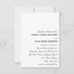 Convite de Casamento Simple Elegance 3x5
