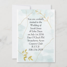 Convite de casamento simples