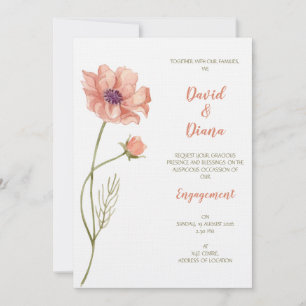 Convite de casamento simples