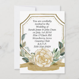 Convite de casamento simples