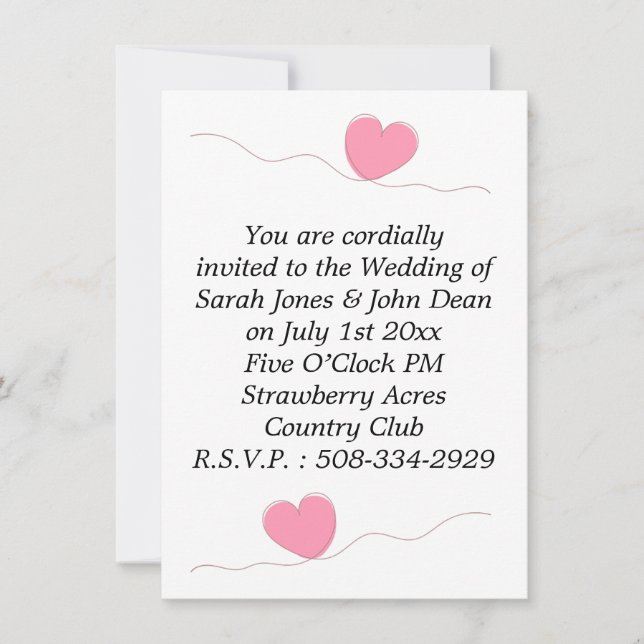 Convite de casamento simples (Frente)