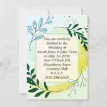 Convite de casamento simples