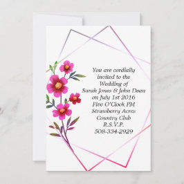 Convite de casamento simples