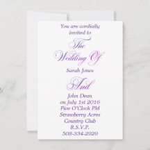 Convite de casamento simples