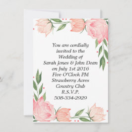 Convite de casamento simples