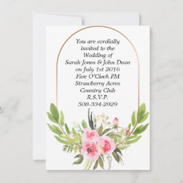 Convite de casamento simples