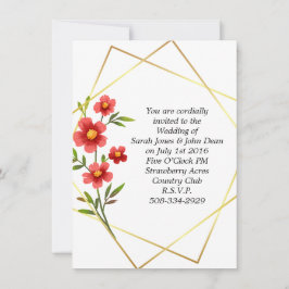 Convite de casamento simples