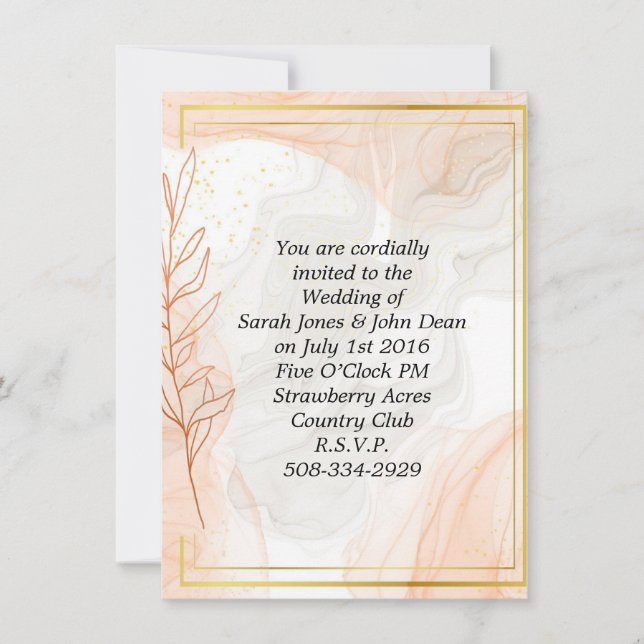 Convite de casamento simples (Frente)