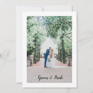 Convite de casamento simples