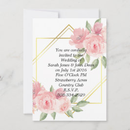 Convite de casamento simples