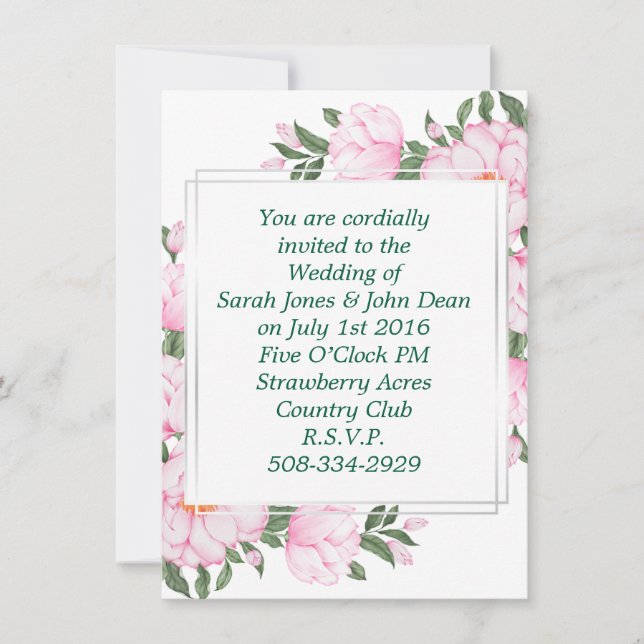 Convite de casamento simples (Frente)